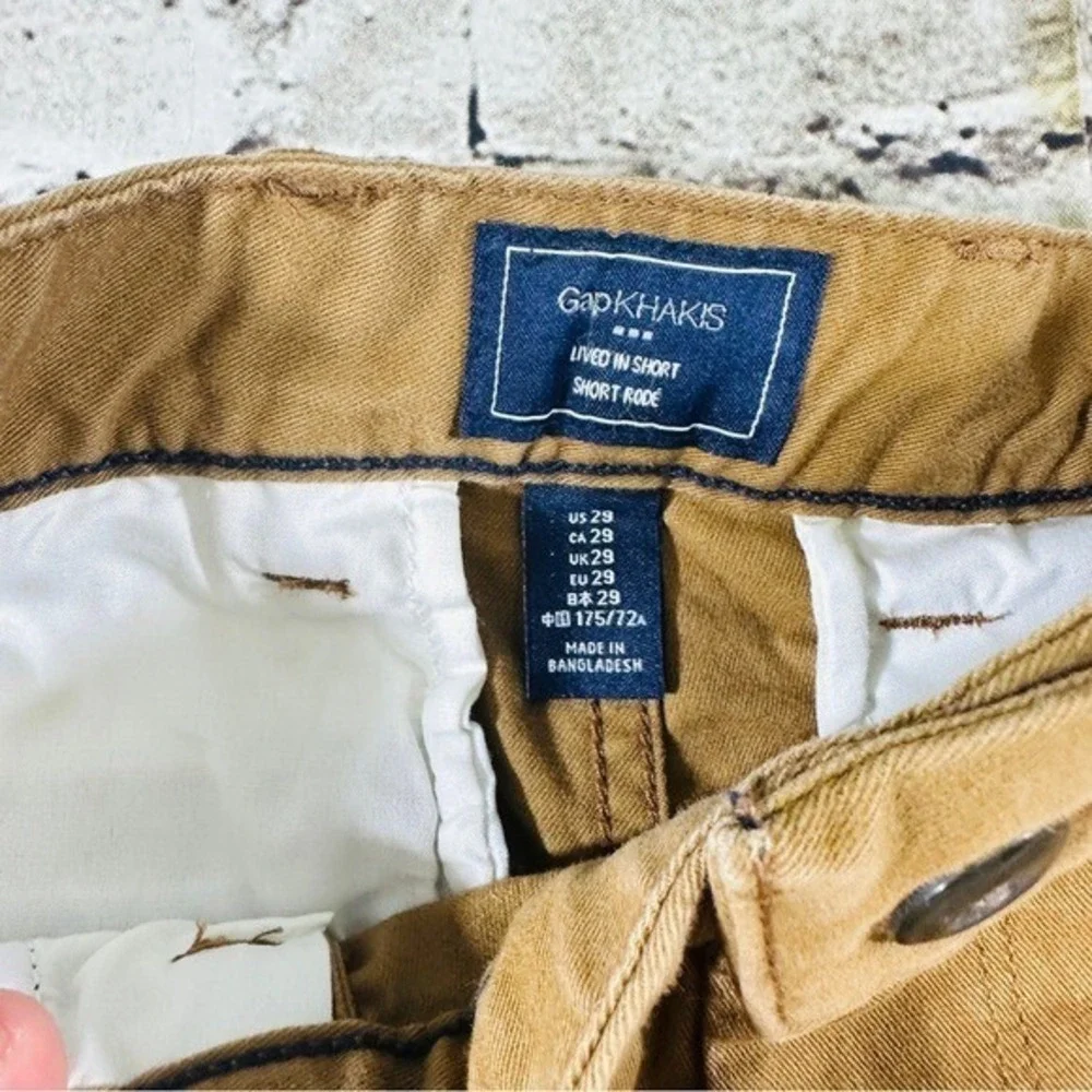 Gap Khakis Lived-In Shorts Mens‎ 29 Brown Chino Casual Everyday Preppy